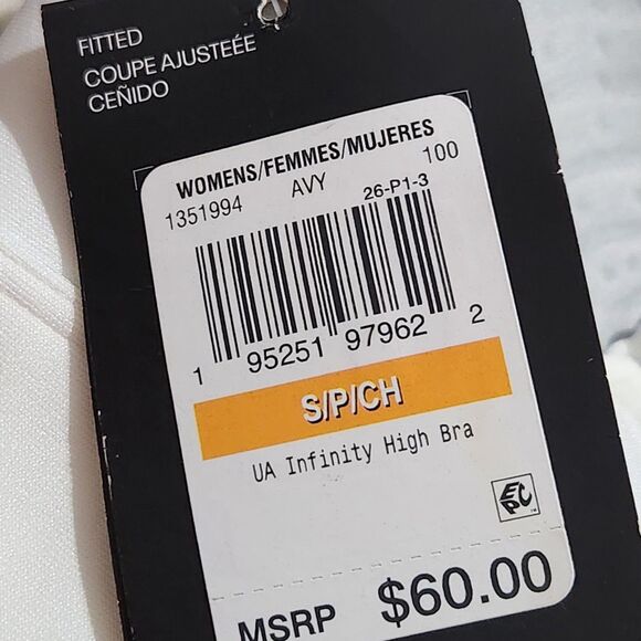 Under Armour Sports Bra Size Small White Infinity High Bra - Picture 9 of 13